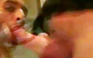 Huge cock blow job and facial