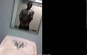 Str8 at work playing with his big black dick
