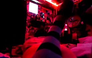 Booty Show Under Red Neon Lights