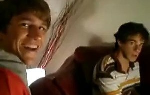 Straight guy cums in gay mouth