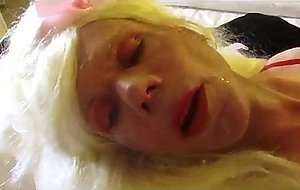 old crossdresser gets facial, nice