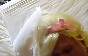 old crossdresser gets facial, nice