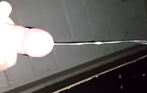 Sex shop Video booth mutual jerk off..big rope cum shot