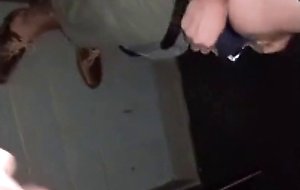 Sex shop Video booth mutual jerk off..big rope cum shot