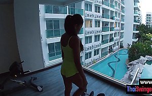 Big ass Asian teen fucked after hot workout and after she gave a blowjob