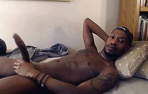 Str8 guy stroke his big black meat ll