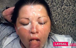 Huge cumshot on her face
