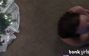 Christmas blowjob and facial