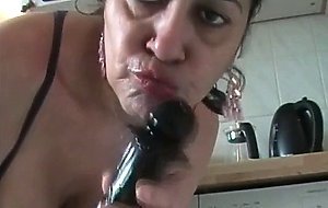 Dirty Smoking Dildo Stuffing Granny