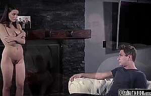 Busty stepsis fucks stepbro for freedom