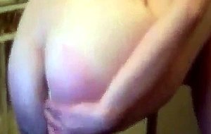 Horny girl masturbates with toys