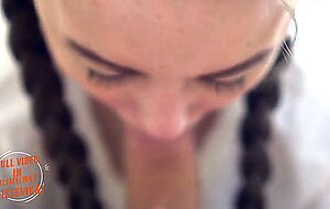 Misss vikkia, stepsister-schoolgirl loves to suck dick