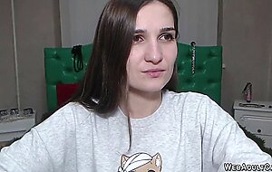 Small tits brunette amateur babe solo on webcam