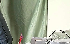Homemade glory hole sit down blowjob