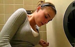 Teen Masturbating In Public Restroom