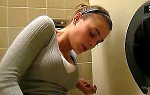 Teen Masturbating In Public Restroom