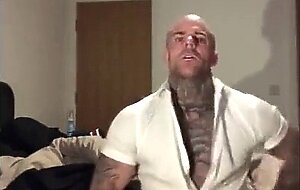 Sexy Tatted Stud Jerks Off Big Cock & Cums