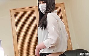 Sky angel, shy asian teen fucked in her hairy pussy an