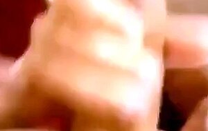 Blowing and stroking his friend and he cums in mouth