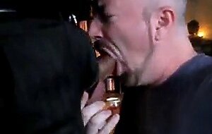 Deep Throating Guy in Suit Cum Swallow