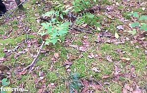 Femfoxfury, sweet babe deepthroat big cock boyfriend in the wood, cum in mouth