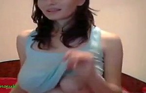 Big tit milf flashes and strips on live webcam show