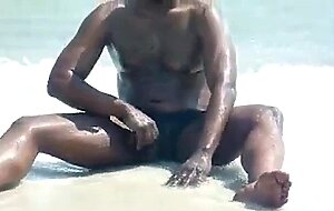 jerking off at the beach