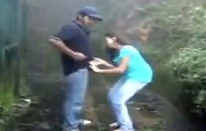 Couple take a hike and fuck outdoors