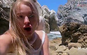 Passionate fuck on the beach with ocean breeze - mira david