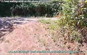 Milf with big tits sucks an unknown guy at the public park and she receives a huge facial - eng sub