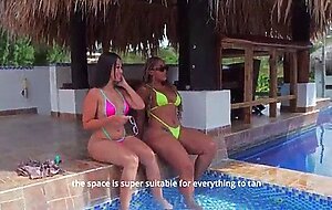 Milf ebony colombian milf fucks virgin nerd guy in her first interracial with cum in mouth!