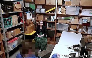 Teenshoplifter.com - very sexy teen shoplifter with braces fucked by guard to avoid cops