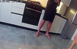Real cheating. wife fucks a neighbor in the kitchen.
