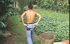 Horny girl invites muscular gardener in her house and rides his big dick