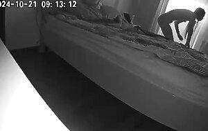 Wife installed a and filmed the cheating of her husband and housekeeper. real video