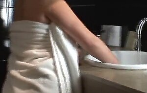 Sexy solo shower teen Diana shows off