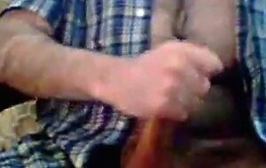 Bear Daddy Jerks Off, Shoots a Big Load