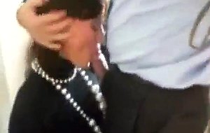 Hot milf sucks cock and gets...