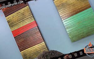 Hot College Fucks - Jamie takes tatted bad boy Brad's cock