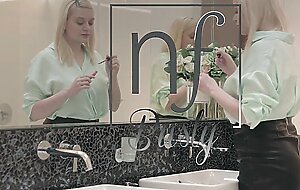 Busty Blonde Beauty Sandra Sweet Gets her big tits LICKED & Sucked Squeaky Clean
