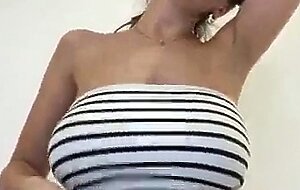 Hot video of lesbian next door playing with her huge boobs accidentally leaks online