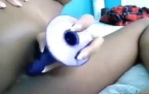 Nice black girl wet pussy orgasm on cam