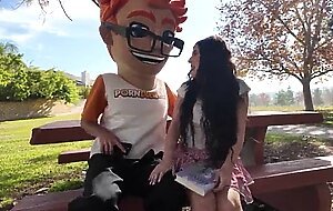 Big dick meets bigger tits: theodora day gets a porndudecasting treat!