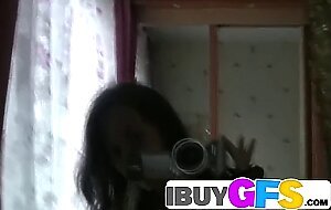Hot Teen fingering while filming