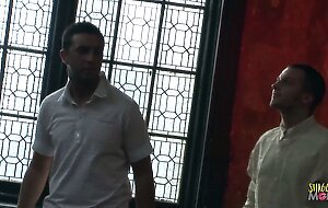 In search of spirits they find a brunette and blonde milf who want an anal foursome with DP