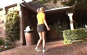 Teen in braces rubbing