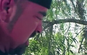 This super lucky guy was screwing hard this super skinny bitch on his truck outside