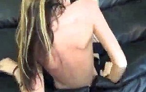 Roughly used teen slut in gangbang gets throat fucked