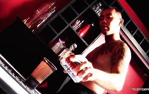 Sexy blonde slut having fun with two dicks at once