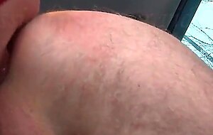 Russian Brunette MILF Licks My Ass in Car POV